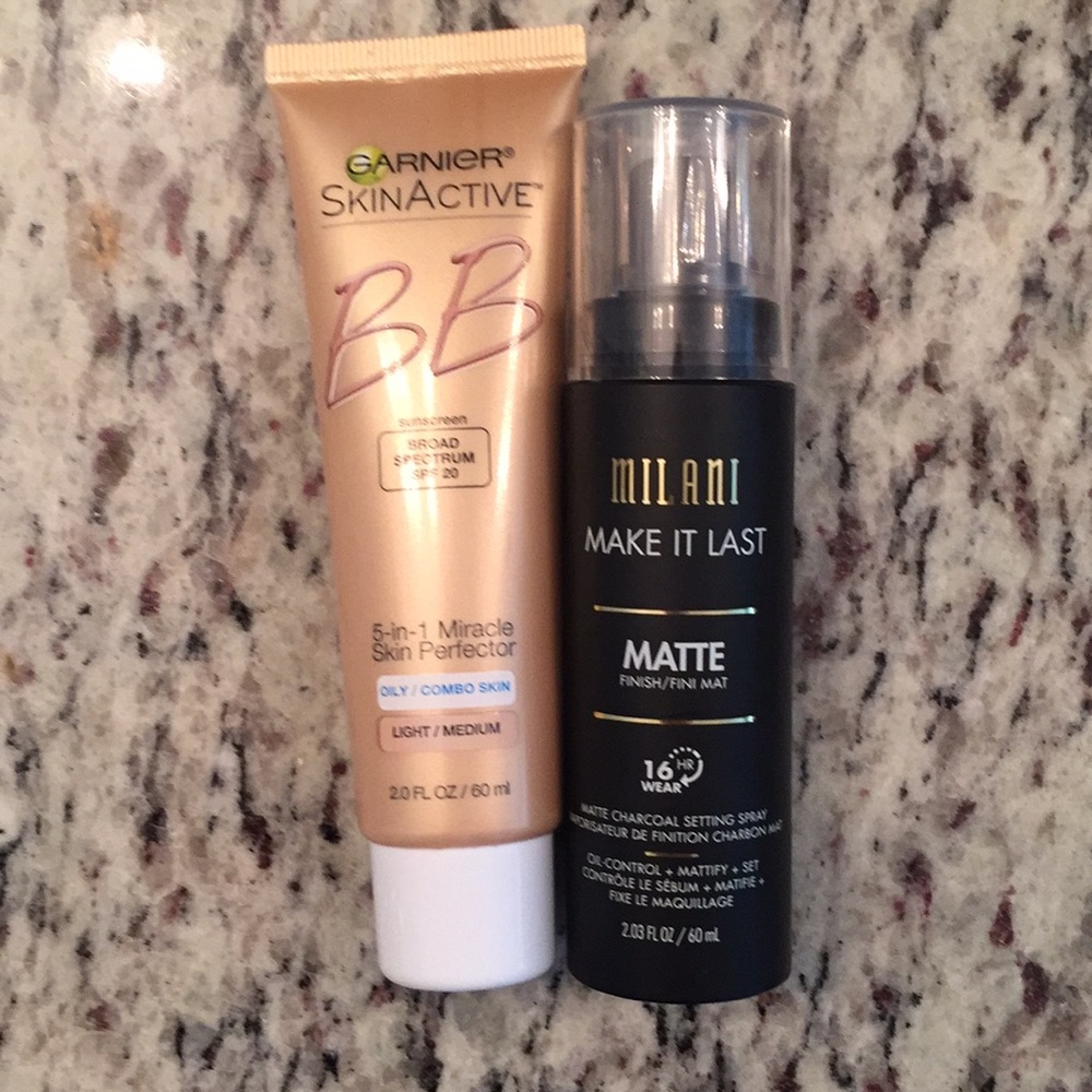 Garnier BB Skin Perfector & Milani Setting Spray